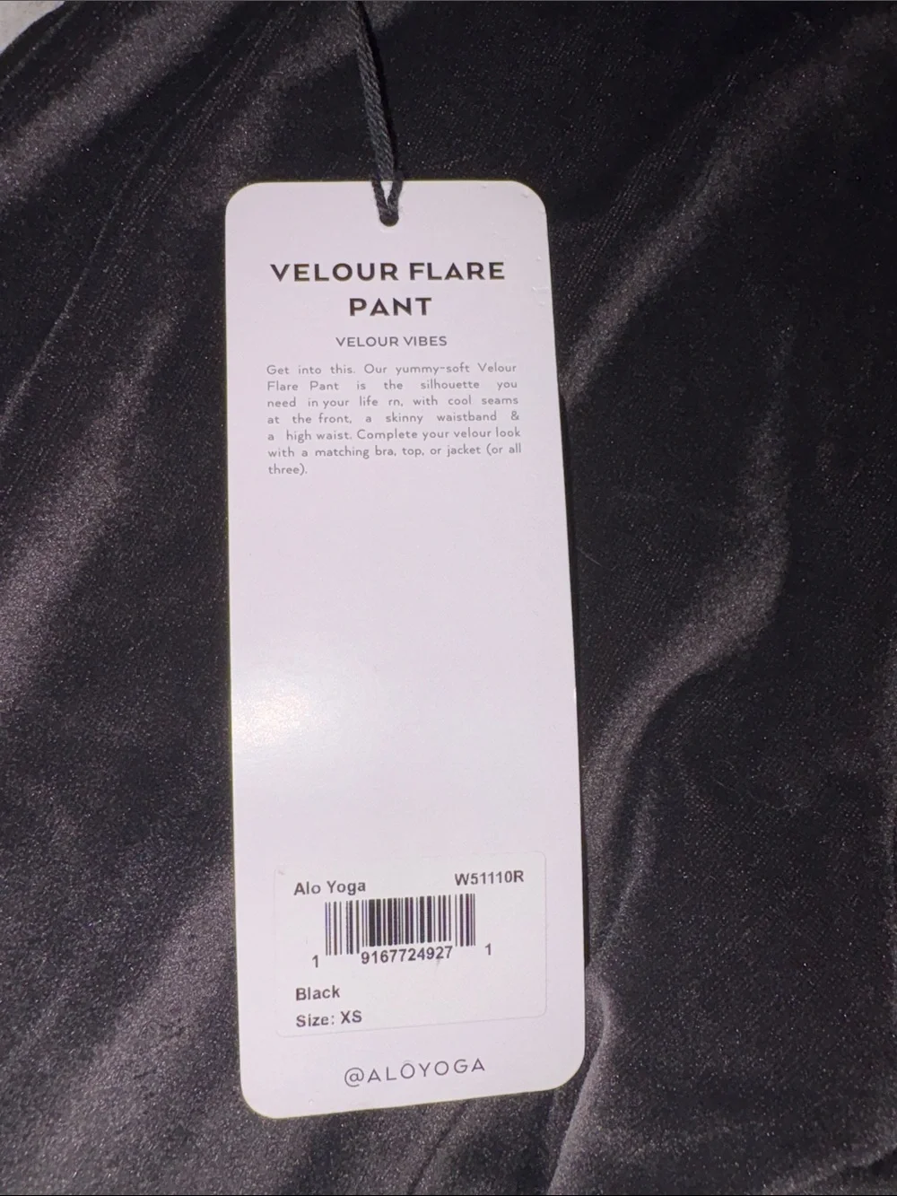 NWT ALO Yoga - Velour Flare Pant